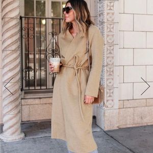 SPLENDID X CELLA JANE WAIST-TIE WOOL COAT